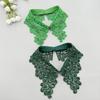 Fashion White Hollow Lace Fake Collar Blouse Decoration Lapel False Collar Beading Removable Detachable Collar Neckline Faux Col