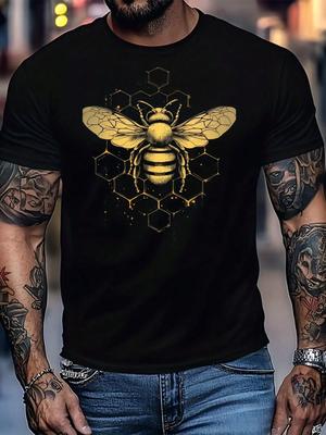 Biene Imkerei Wabe Honig Imker Biene T-Shirt HerrenS Klassisch Rundhals Einfaches T-Shirt 220g