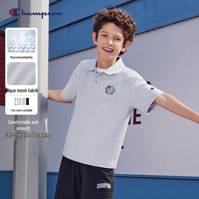 Champion Kids' Retro Polo Short-Sleeve T-Shirt