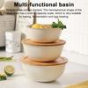 Stainless Steel Drain Basket Set with Lid Multi-Purpose Vegetable Salad Bowl Large Fine Mesh Kitchen Colander for Fruits Rice Washing