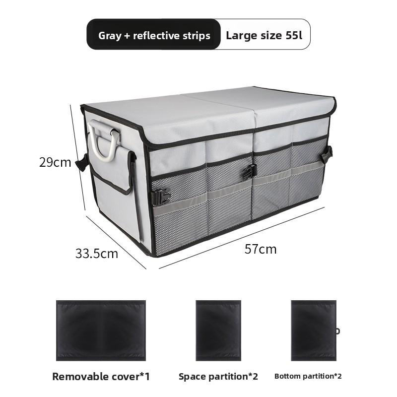 

Car Boot Storage Box Large Capacity Foldable Oxford Fabric Organizer for Rear Vehicle Trunk Space