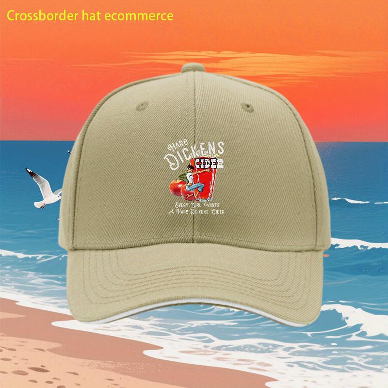 Hard Dickens Cider Funny Print Baseball Cap Breathable Adjustable Snapback Hat Casual Outdoor Headwear