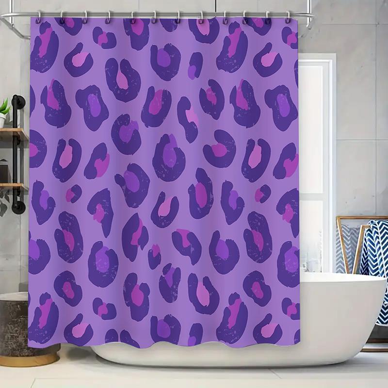 

Leopard Print Shower Curtain Wild Animal Jungle Decor Bathroom Fabric Liner Waterproof Vintage Rustic Home Decor W60H190(CM)-1 Pcs