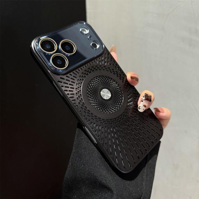 For For Iphone Air 17 Pro Max   Magnetic Heat Dissipation PC Phone Cover On 16 15 14 13 Pro Max Lens Shockproof Case