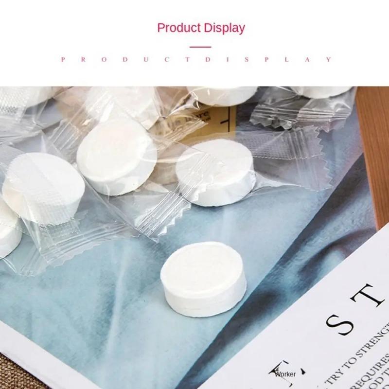 100pcs Portable Compressed Towel Disposable Face Cleaning Soft Compressed Hand Wipe Towel Non-Woven Makeup Wipes