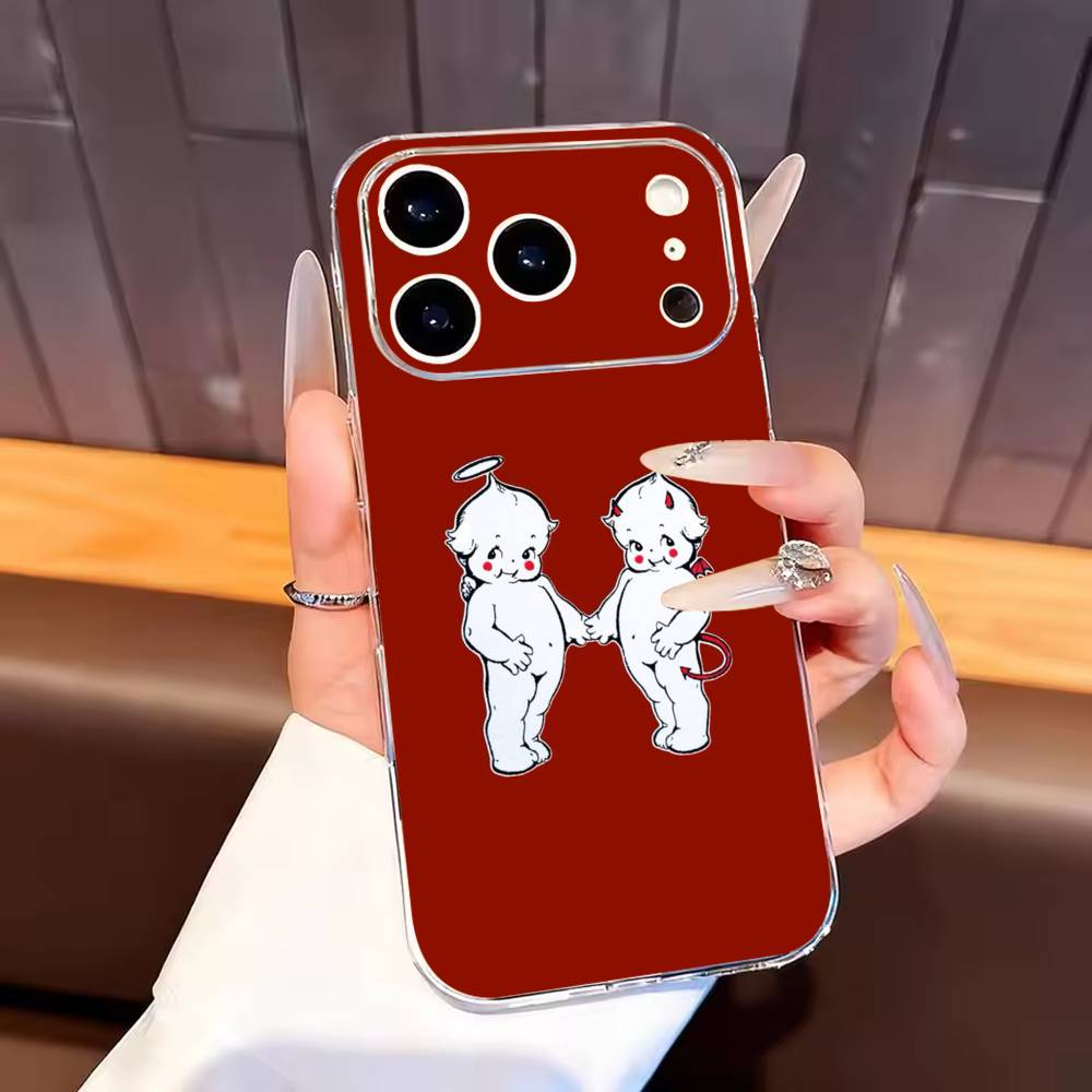 

Kewpie Cute Angel baby Phone Case For iPhone17,16,15,14,13,12,11 Plus,Pro Max Soft Transparent Cover iPhone16promax