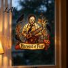 Vintage Horror Movie Themed Accents Halloween 2D Window Hanging Decor Acrylic Glowing Suncatcher with Sign Ghost Tree Pumpkin Spooky Film