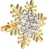 Snowflake Napkin Buckle Pearl Napkin Ring Christmas Metal Napkin Rings Restaurant Bar Kitchen Table Napkin Accessories