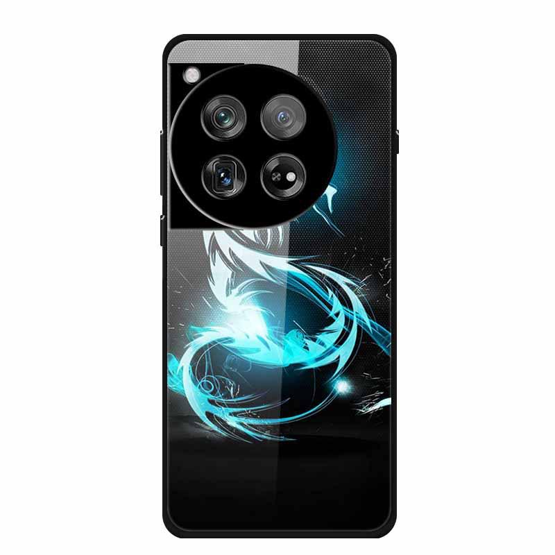 Personalized Seven-Colored Tempered Glass Phone Case for OnePlus 12 - Unisex