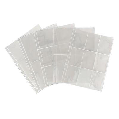 10 Stück A4 Fotoalbum Nachfüllseiten Dateischutz 4 Löcher Binder für Fotokarten