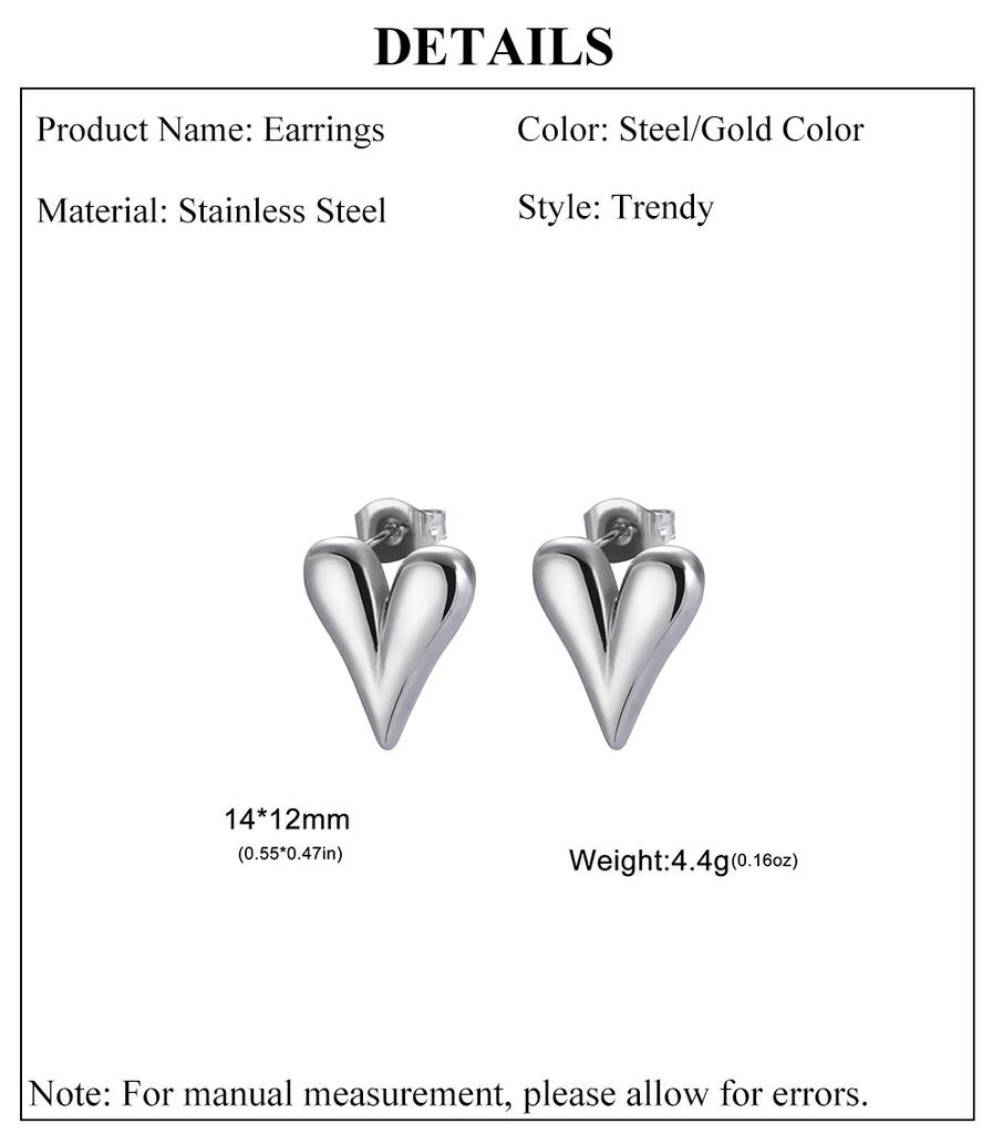 Cazador Stainless Steel Heart Women's Earrings Drop Dangle Earrings Jewelry 2026 Trend Wedding Party Birthday Gift New Wholesale