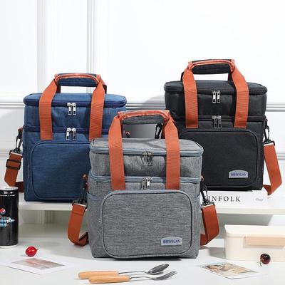 Portable Double-Layer Insulated Oxford Picnic Bag - Foldable & Thickened