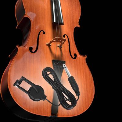 Pickup per violino, clip jack audio da 2,8 m 6,35 mm di diametro su microfono piezoelettrico, chitarra acustica