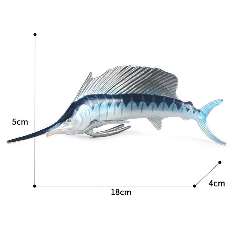 Swordfish Action Figure Model Toy Realistic Ocean Role Play Toys for Kids Gifts