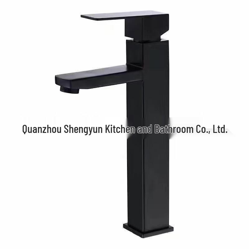 MDNG Black Tall Countertop Basin Cold Water Faucet