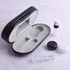 16.2*7.2cm Dual Glasses Case Black Hard Shell Glasses Box Classic Glasses Case  On-The-Go Use