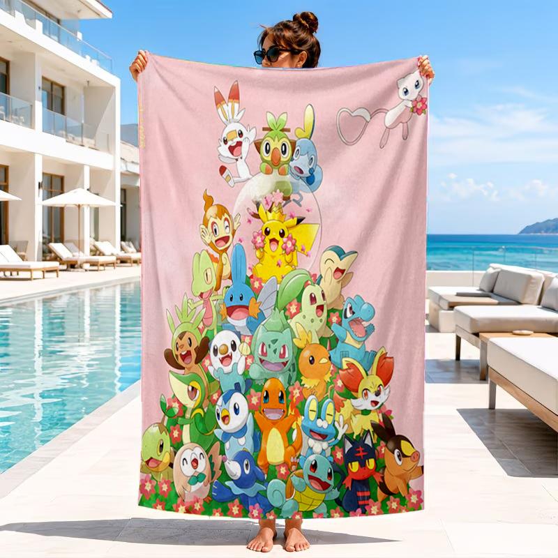 Cute Pika Adventure Beach Towel, Microfiber Beach Towel, Perfect For Pool, Beach, Travel, Home Decor Beach Party Fan gifts