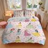 3pcs Disney Princesses Pattern Printed Quilt Set - Soft and Comfortable Quilt Cover for Bedroom, Guest Room and Dormitory Decorative Bedding Set