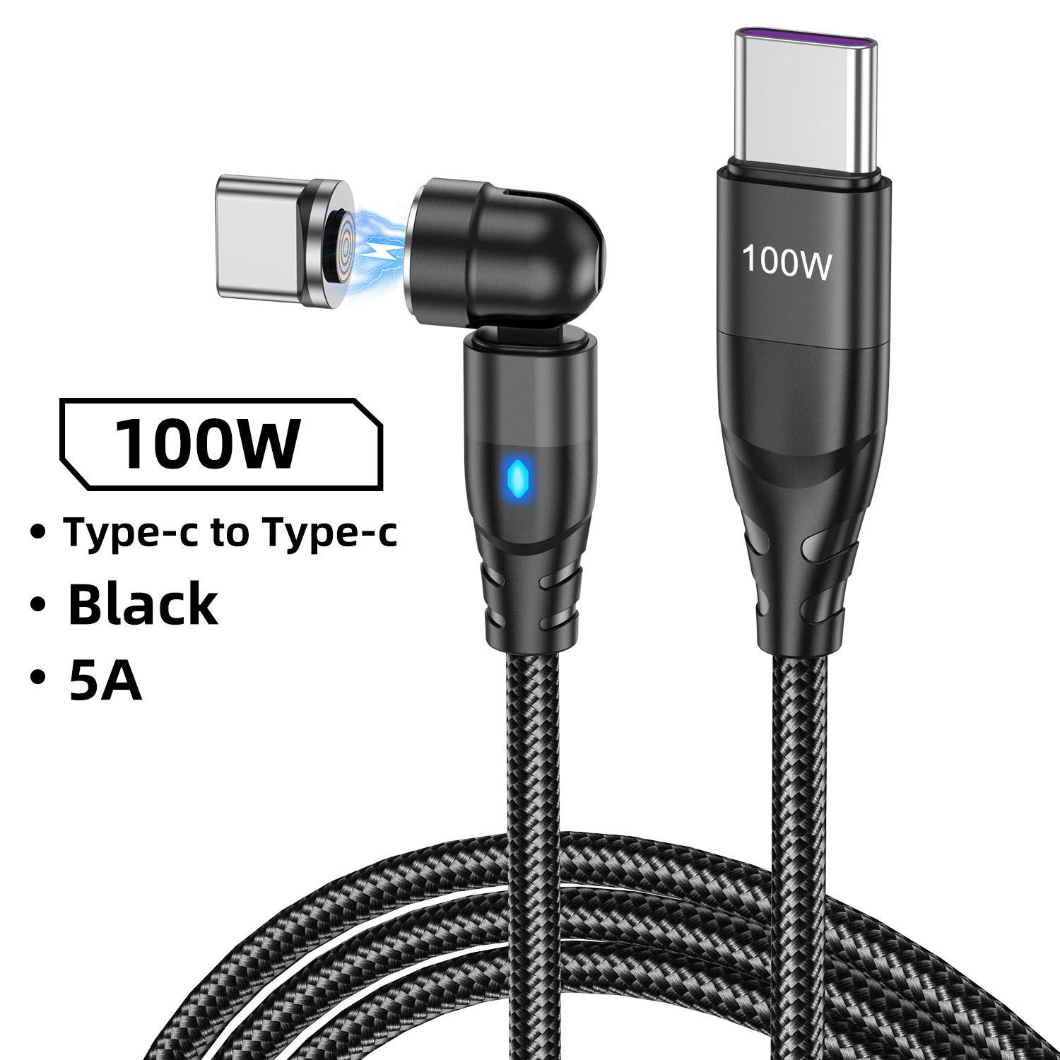 

100 Вт USB C - Type C быстрая зарядка магнитный кабель микро магнитный телефонный шнур данных провод для iPhone 15 14 11 Pro Max Samsung 1m