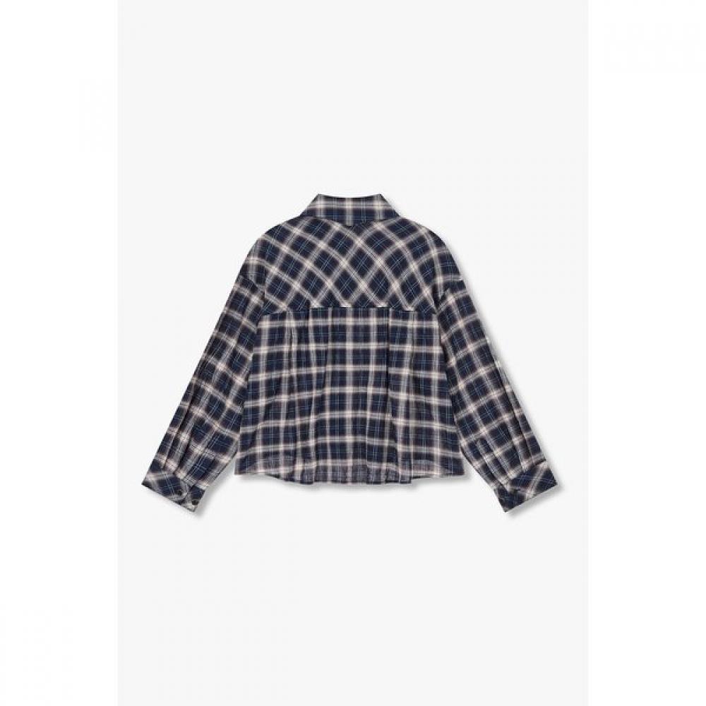 Studio Tomboy Check Pattern Crop Shirt 9176221982