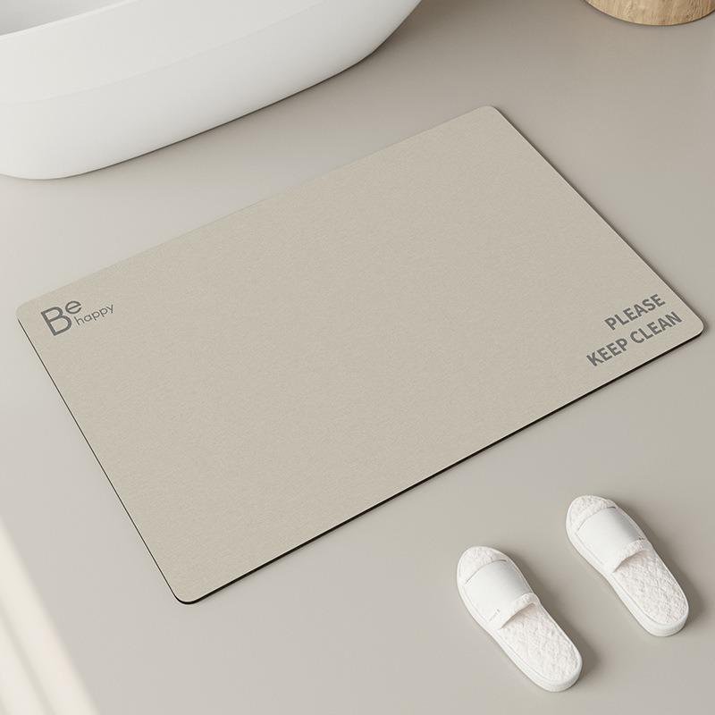Quick-Dry Diatomaceous Earth Bathroom Mat - Soft, Water-Absorbent, Anti-Slip Floor Mat for Toilets & Entrances