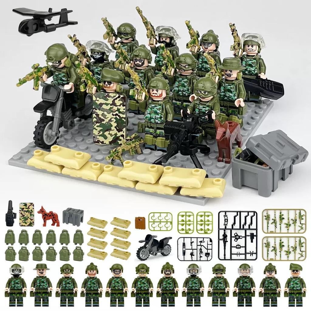 X004 X005 X007 Helicopter Building Block Aircraft Small Particles Spliced Military Toy Bags