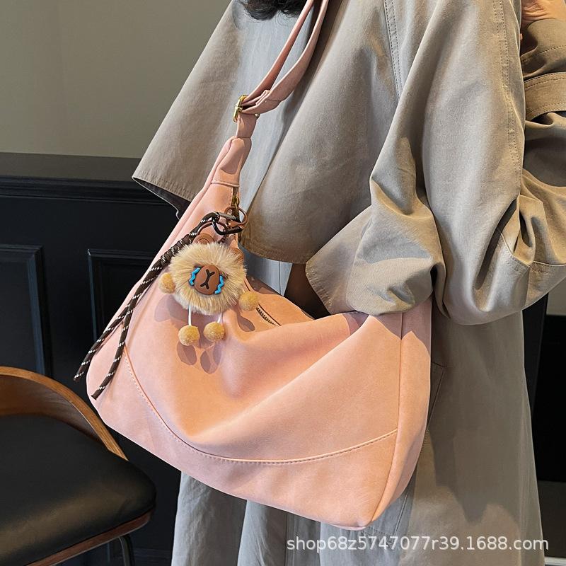 Autumn and winter new trendy casual dumpling bag women's 2025 Korean version retro versatile shoulder bag large-capacity tote bag