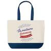 Tote Bag - PLANETEE - Blue Bottom Shopping Bag "World's Best Dancer" - Cotton - 40x45 Cm - Made In France