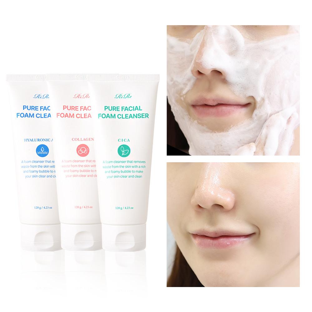 Pure Facial Foam Cleanser 2 pcs (2 in total) Hyaluronic acid + collagen