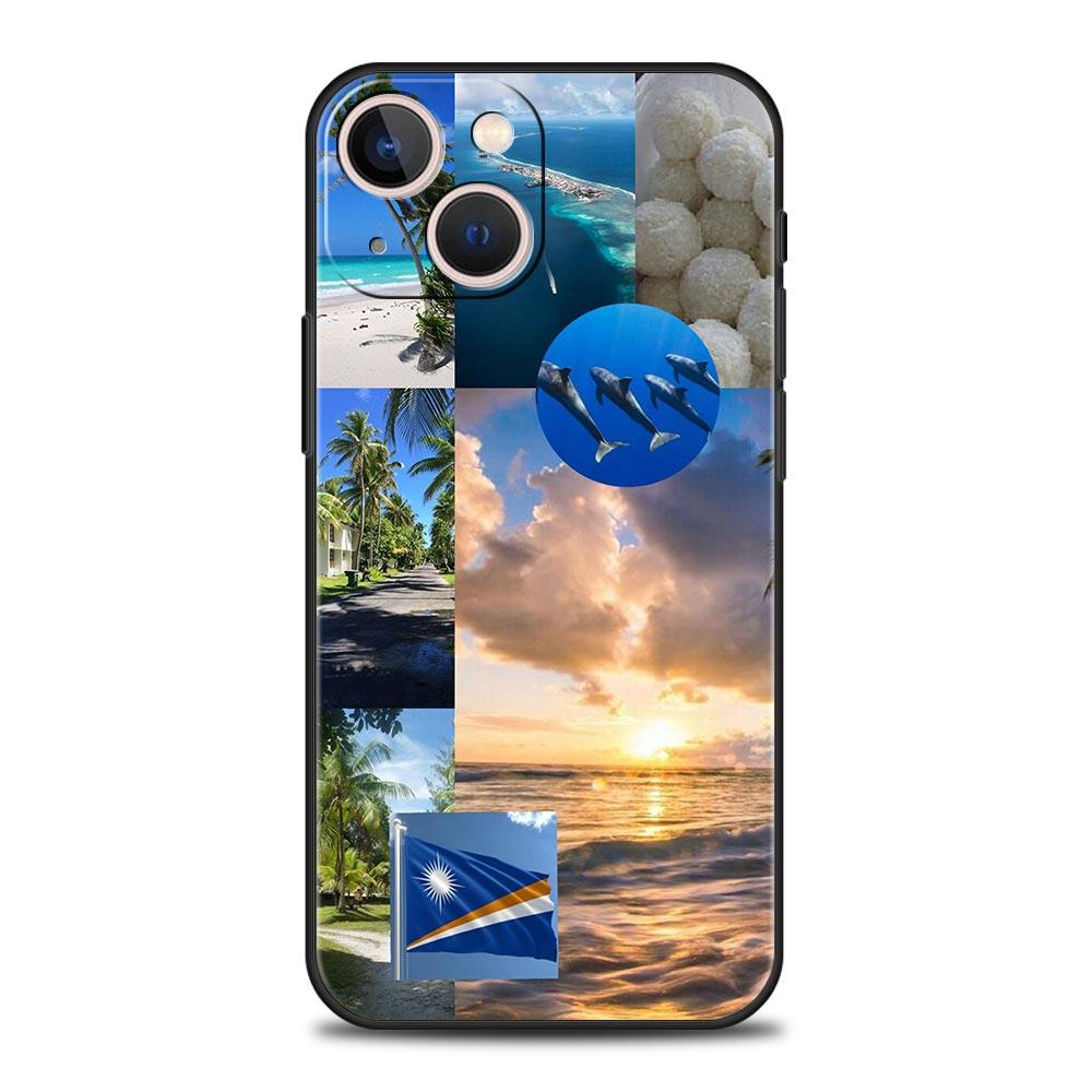 Marshall Islands Flag Phone Case For iPhone 17 16E 15 16 14 13 12 11 Pro Max 7 8 Plus Soft TPU Back Cover