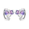 Luxury Blue Dolphin Feather Starfish Hoop Earrings Elegant Wind Ear Jewelry For Women Fashion Accessories