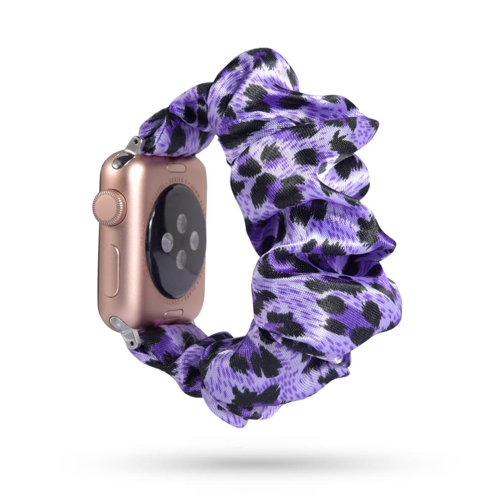 Scrunchie Strap for Apple Watch Band 44mm 40mm Correa iWatch 38mm 42mm Belt Solo Loop Watchbands for Series 7 6 SE 5 4 3