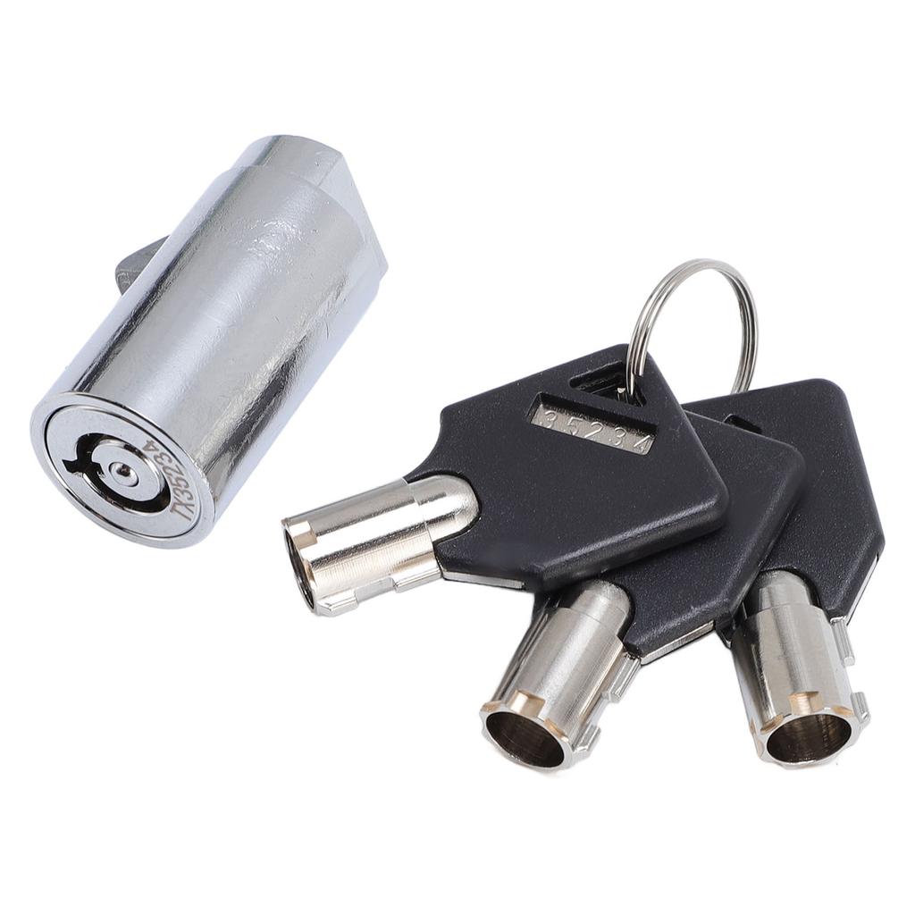 Vending Machine Lock and 3 Key Zinc Alloy Anti Theft Tubular Key Lock for Vending Machine Safe