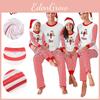 Festive Family Matching Christmas Pajamas Set Long Sleeve Sleepwear For Men Women Kids