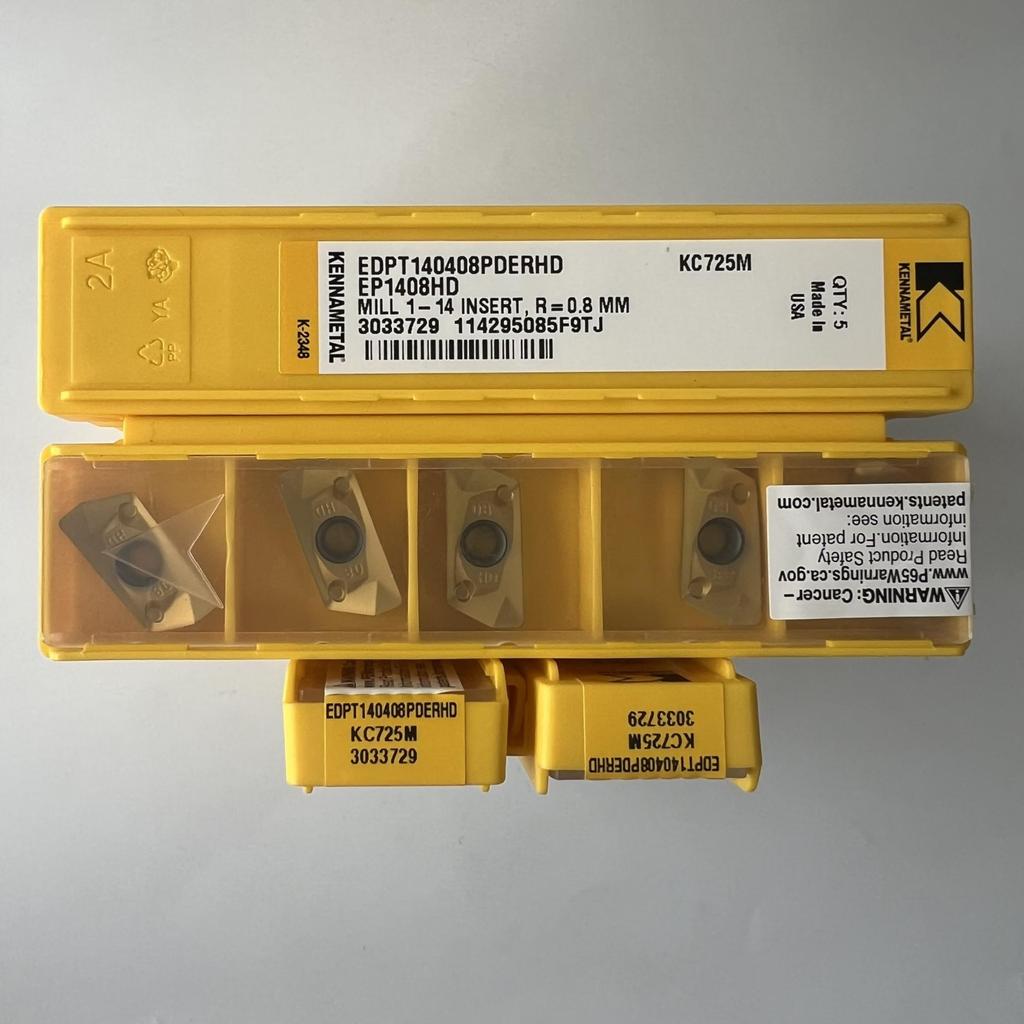 KENNAMETEL / EDPT140408PDERHD KC725M / Carbide CNC Blade 10 Pcs
