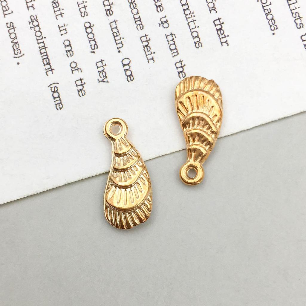 Smíšené přívěsky mořských živočichů ze 16K zlata: Přívěsky ve tvaru mušle, hvězdice, chobotnice, želvy a mušlí pro DIY šperky.