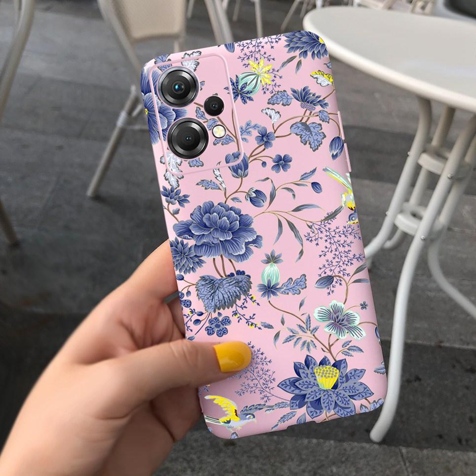 For One Plus Nord CE 2 Lite Phone Case Soft Matte Silcione TPU Back Cover For OnePlus Nord CE2 Lite 5G Mobile Coques Flower Capa
