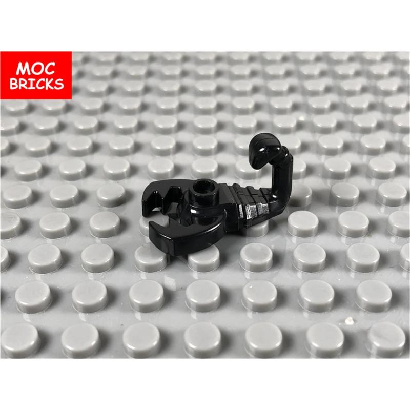 10pcs/lot MOC Bricks Black Scorpion 30169 28839 Adventurer Building Blocks Parts Educational Bulk Model Educational Kids Dolls