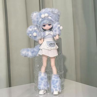 Doll Clothes Set For 1/8 1/12 Ob11 Bjd Dolls Winter Outfit Dress Up Accessories (Only Clothes) For Kids Good Gift