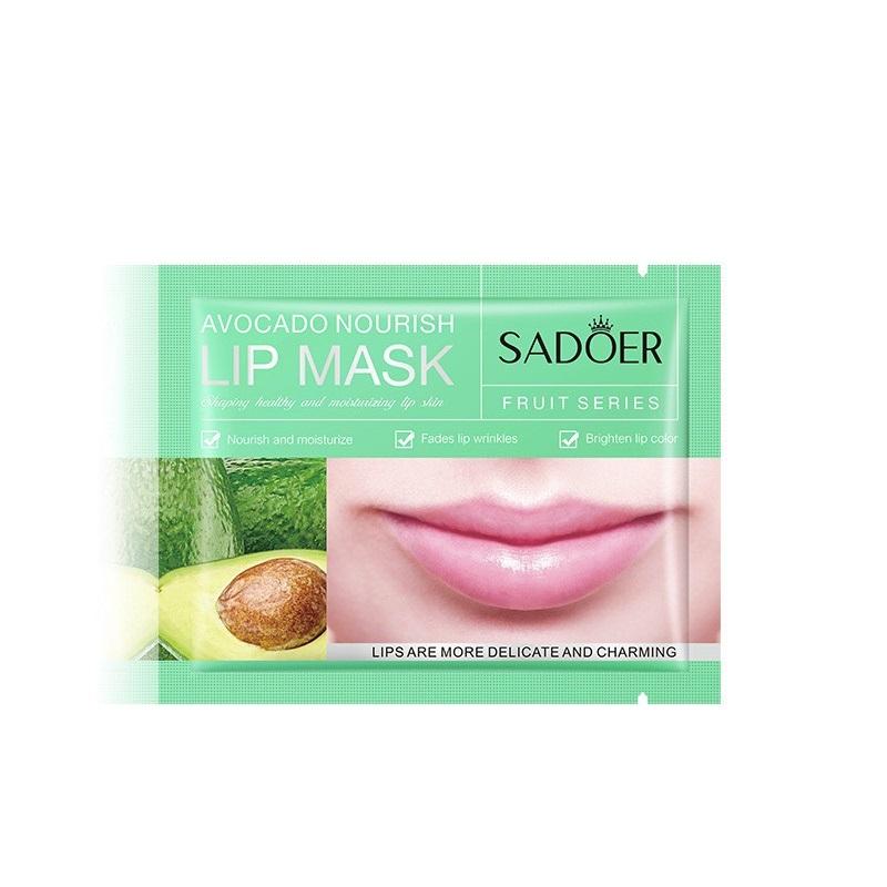 

SADOER Авокадо Черника Клубника Фруктовая серия Маска для губ Увлажняющая Avocado-10PCS