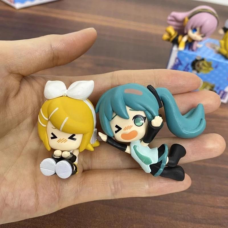 Anime Figure Hatsune Miku Kagamine Rin Kagamine Len Megurine Luka Collection Ornaments Blind Box Toys Children Gifts