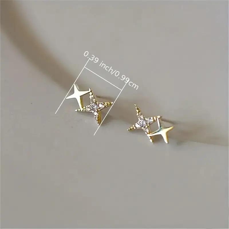 Asymmetric Cross Star Earrings, Retro Fashion High-End Women'S Earrings Accessories