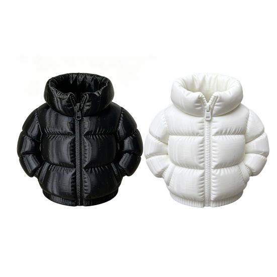 Umbra Studio Down Jacket Pen Holder, 3D Printed Desktop Organizer, Lightweight Durable Matte Texture for Students Dormitory Office