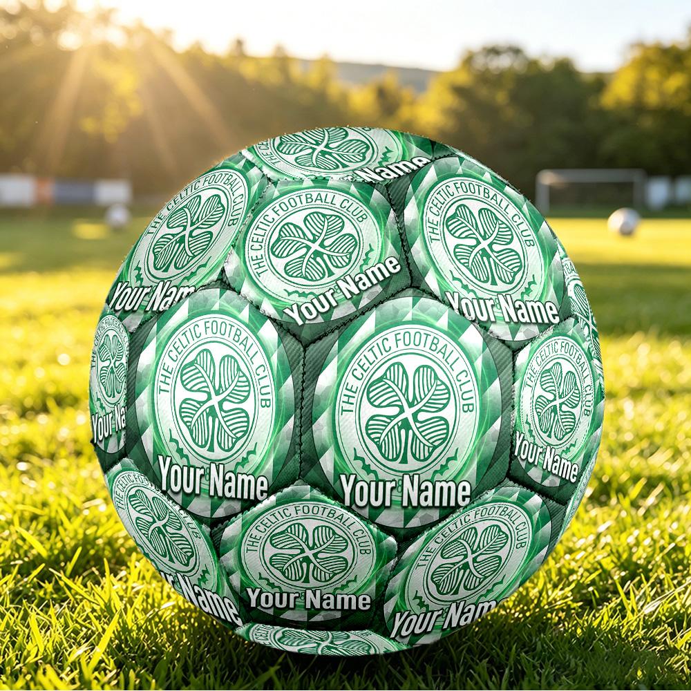 Personalized Size 5 Football Celtic FC Pattern Outdoor Game Sports Ball Gift