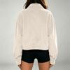 Women's Short Corduroy Jacket Single-Breasted with Lapel Collar and Pockets for Casual Daily Wear