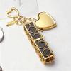 Trendy Mesh Keychain With Decorative Mirror Detailin Metal Key Holder For Backpacks Purses Belts Bag Accessories