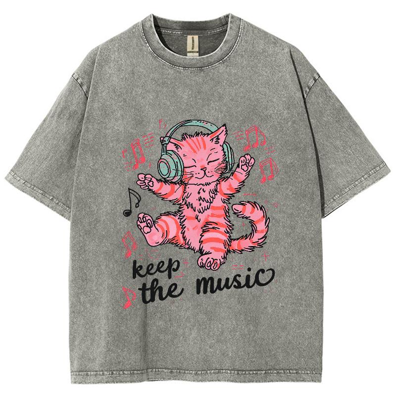 Übergroßes T-Shirt Acid Washed Tee Print Retro Punk T-Shirt Für Herren Damen Erwachsene 100% Baumwolle Harajuku Casual Streetwear