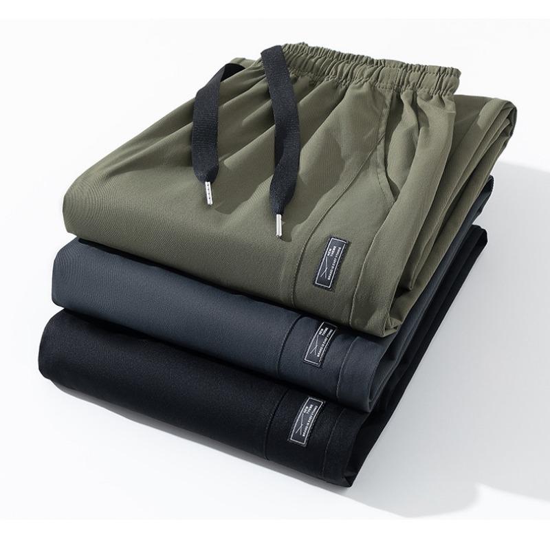 Men's Drawstring Waist Casual Pants Loose Fit Pocket Detail Streetwear Bottoms