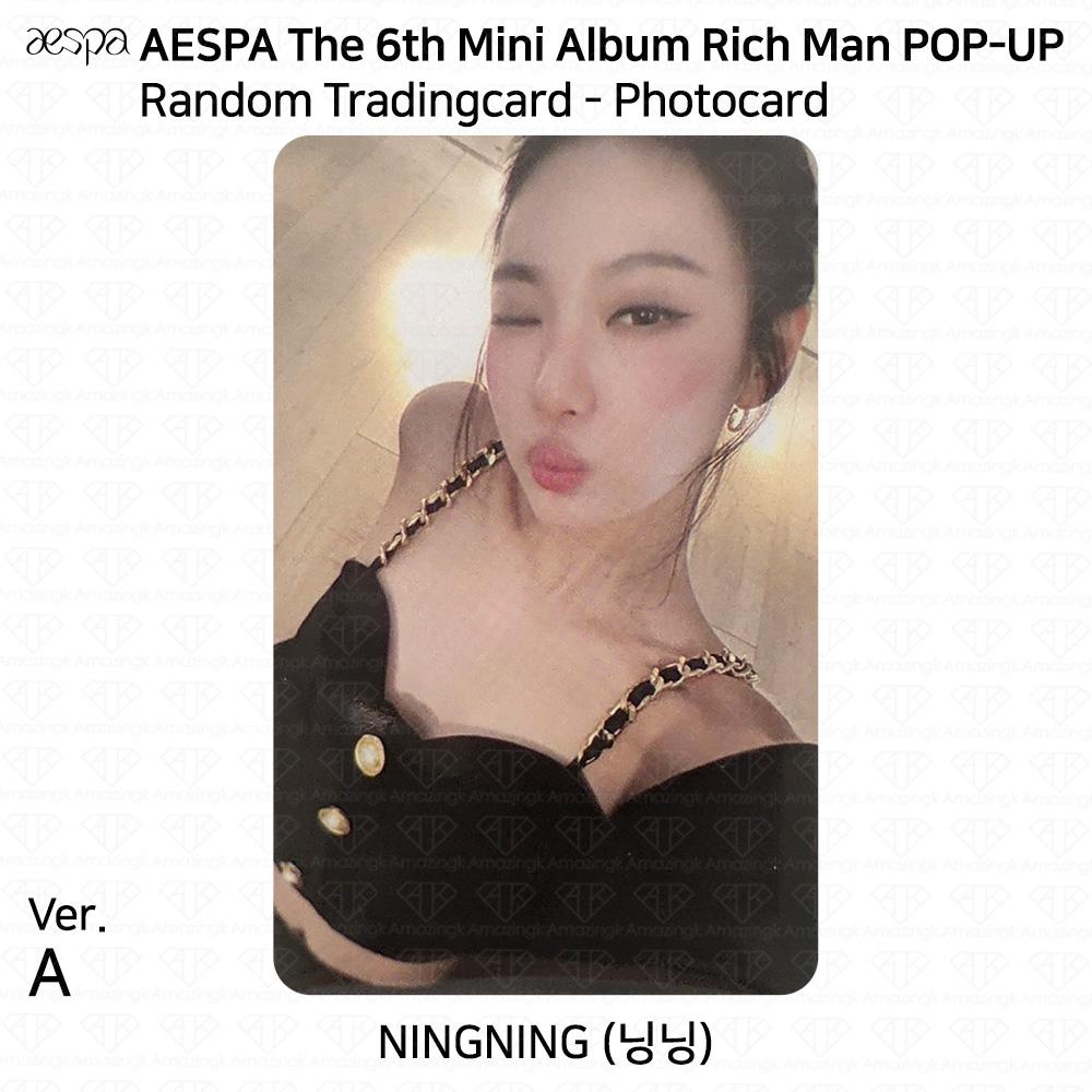 aespa O 6º Mini Álbum Rich Man POP-UP MD Cartão Colecionável Aleatório KPOP K-POP