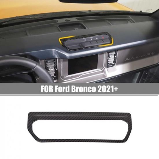 

Carbon Fiber Dashboard Differential Control Switch Cover For Ford Bronco +